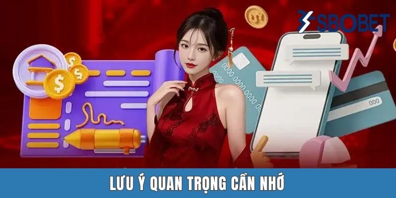 Lưu ý quan trọng cần nhớ