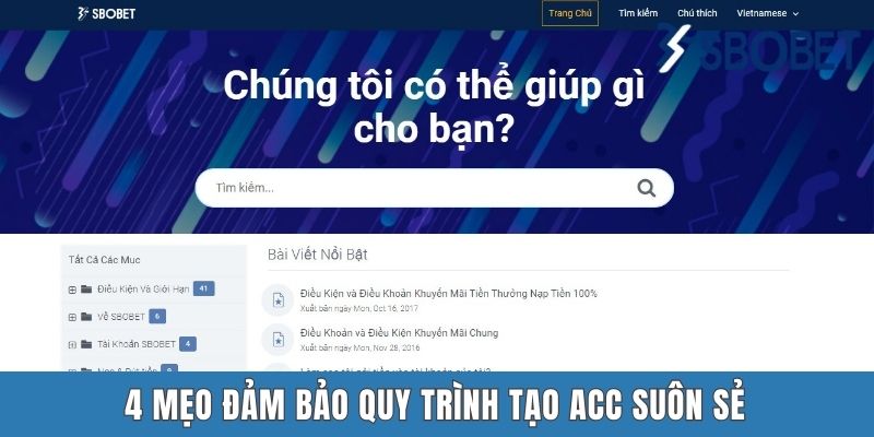 Đăng Ký SBOBET - Hướng Dẫn Toàn Diện Từ A Đến Z Cho Tân Thủ 4 mẹo đảm bảo quy trình tạo acc suôn sẻ