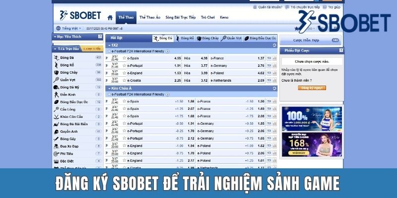 Đăng Ký SBOBET - Hướng Dẫn Toàn Diện Từ A Đến Z Cho Tân Thủ Đăng ký SBOBET để trải nghiệm sảnh game
